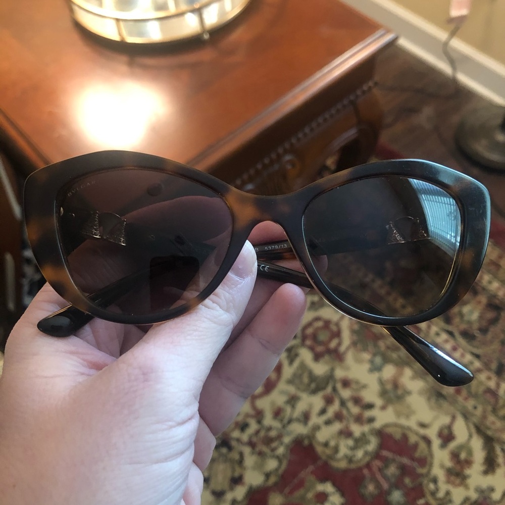 Tortoise Bulgari Cat Eye Sunglasses